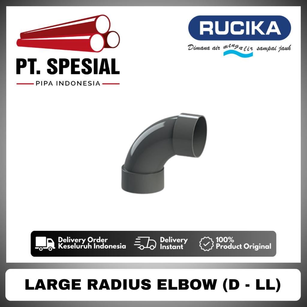 Large Radius Elbow D 1.1/4 Inch PVC Rucika / Long Elbow / Large Radius Elbow D  -12