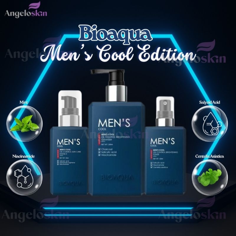 ✨GMR Shop✨ BIOAQUA Skincare Pria Pemutih Wajah Men's Skincare Oil Control & Memudarkan Bekas Jerawat
