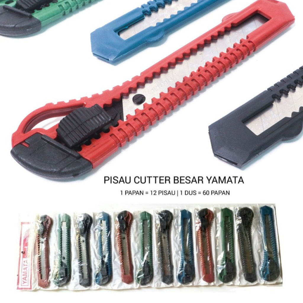 

Pisau Cutter Piso Cutter Cuter Kater Besar Pemotong Dus ATK Yamata