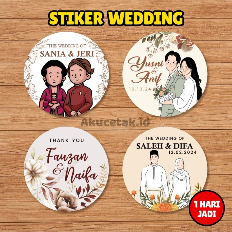 

Stiker Custom Souvenir Wedding Pernikahan