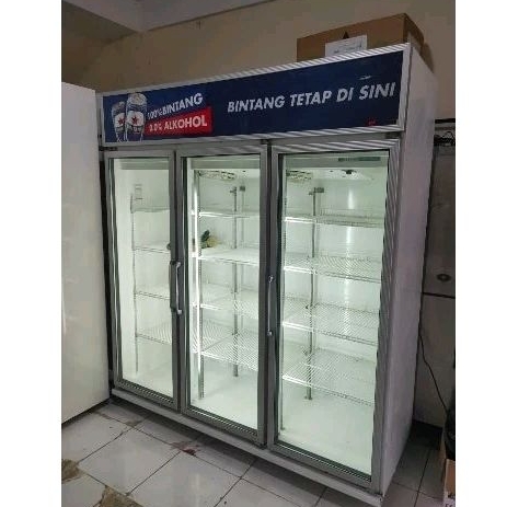Showcase Chiller 3 pintu SANDENINTERCOOL SECOND Showcase minuman bekas, Showcase sayur dan buah-buah