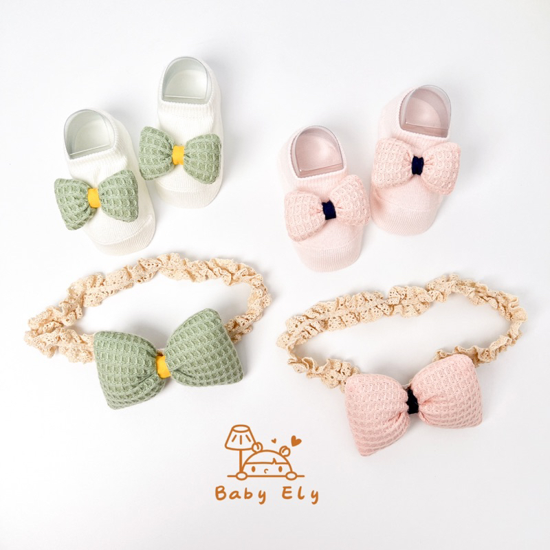 BABY ELY | Corey 0-2th Kaos kaki bandana Set bandana kaos kaki bayi perempuan lucu premium korea new