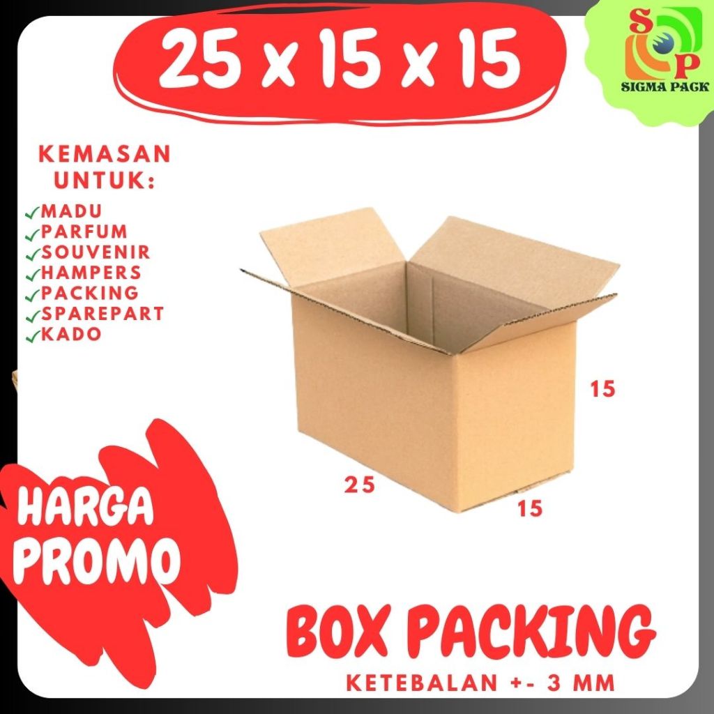 

Karton 25x15x15 Kardus A1 Packing Dus Kotak Kemasan Box Aksesoris Souvenir Sparepart Obat Madu