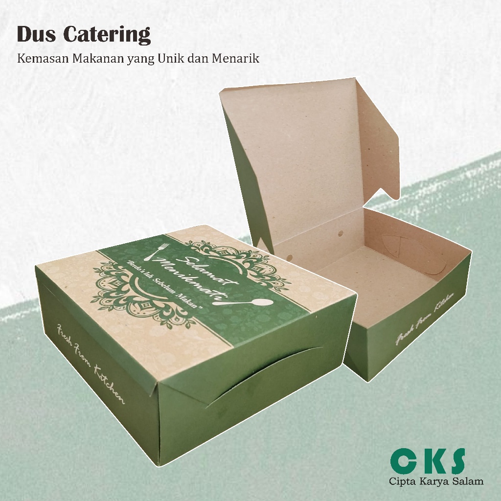 Dus Catering 18/18 dan 20/20 cm Kotak Dus Nasi Ayam Nasi Ikan Goreng Bakar Tumpeng Pesta Dus Caterin