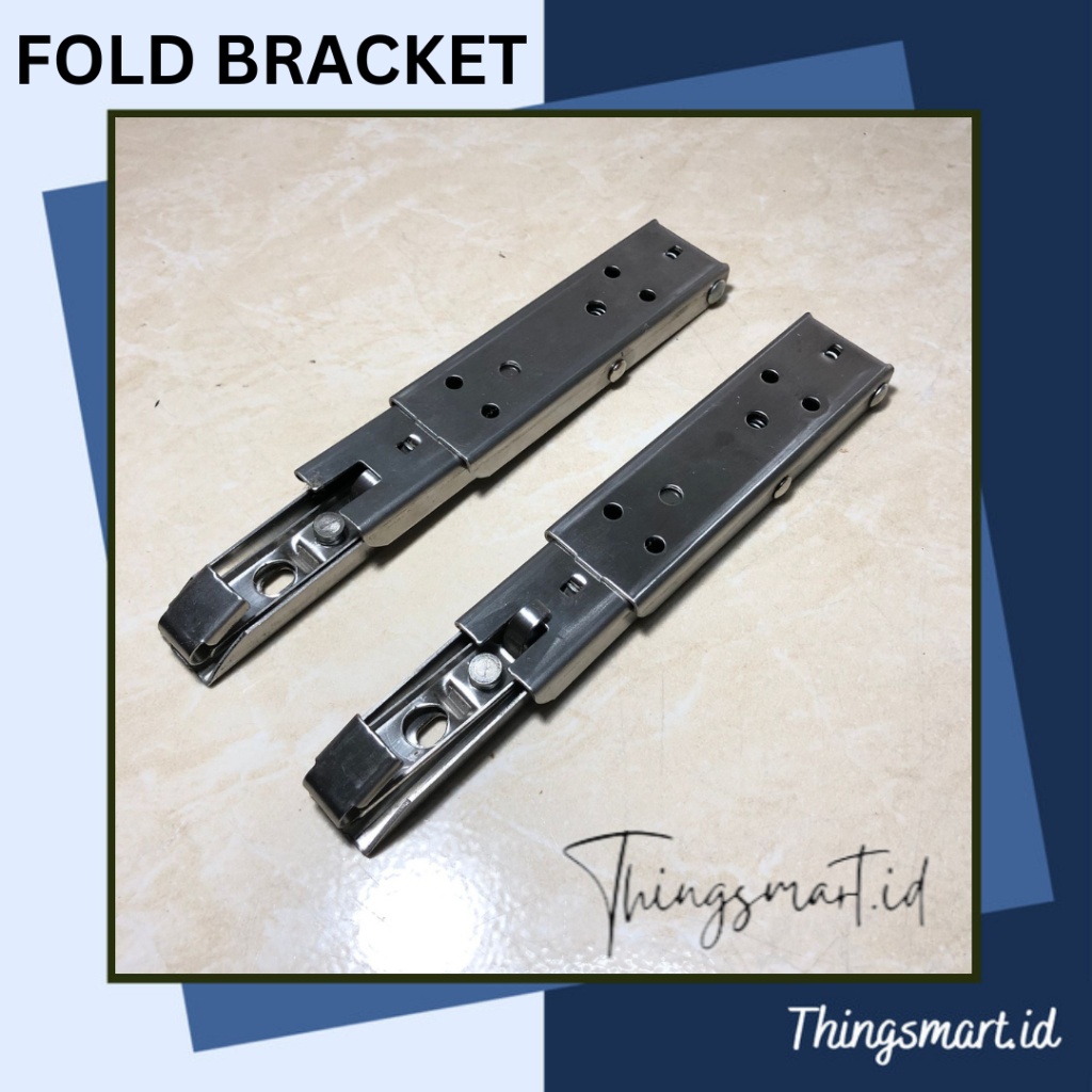 FOLD BRACKET STAINLESS Bracket Siku Lipat Foldable Engsel siku Lipat Wall Shelf Stainless