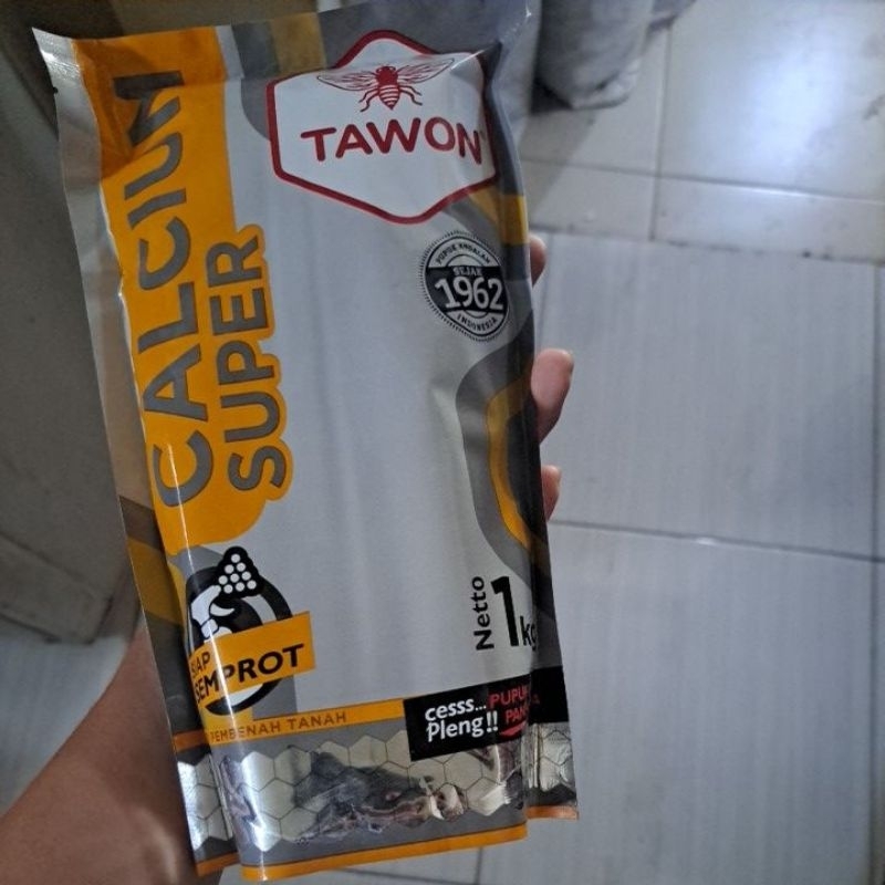 Pupuk Kalsium Super/Calsium Super Cap Tawon Kemasan 1kg Sejak 1962 Bagus untuk Tanaman