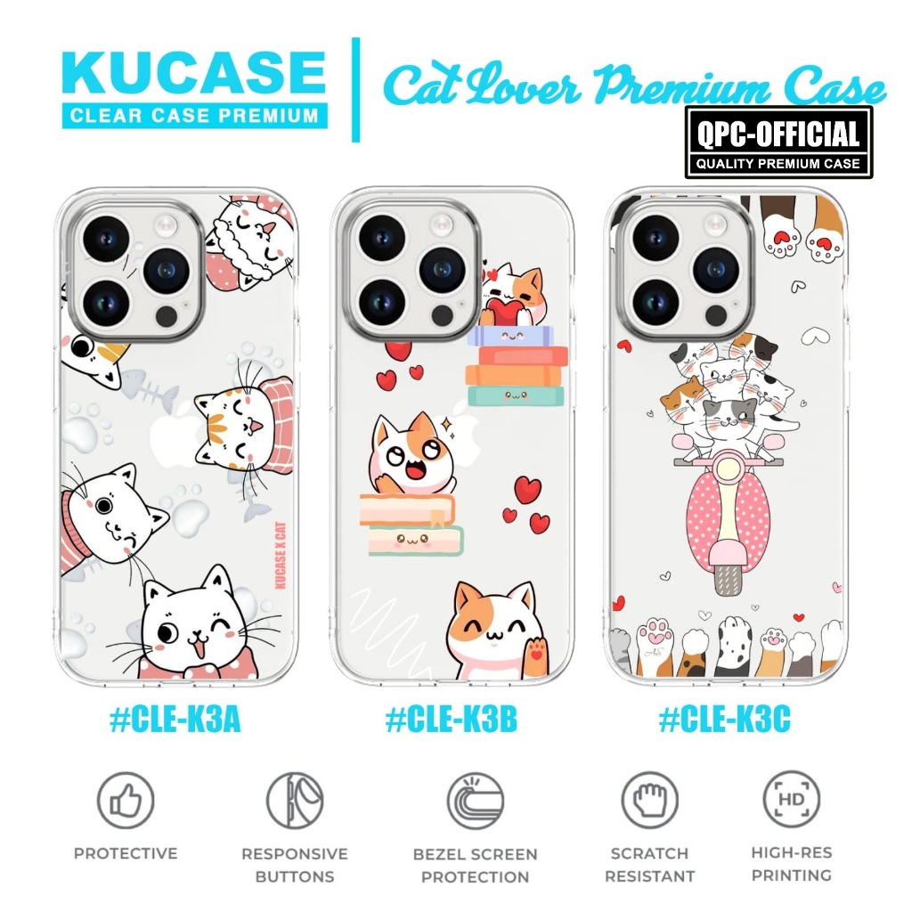 CLE-K3 Softcase Premium Case Motif Cat Lover Case Oppo Reno 7Z Oppo Reno 8z Oppo Reno 8 5G Oppo Reno