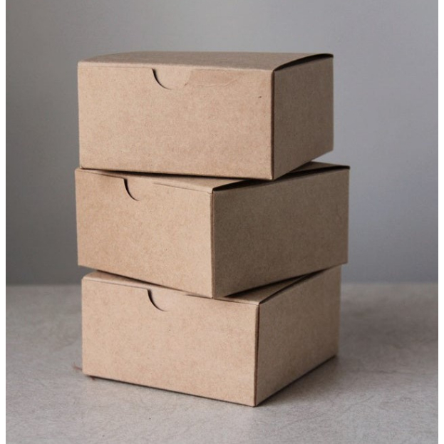 

10 pcs kardus packaging mini kardus coklat polos ukuran 10x10x5 cm kardus diecut kraft kecil packing souvenir roti
