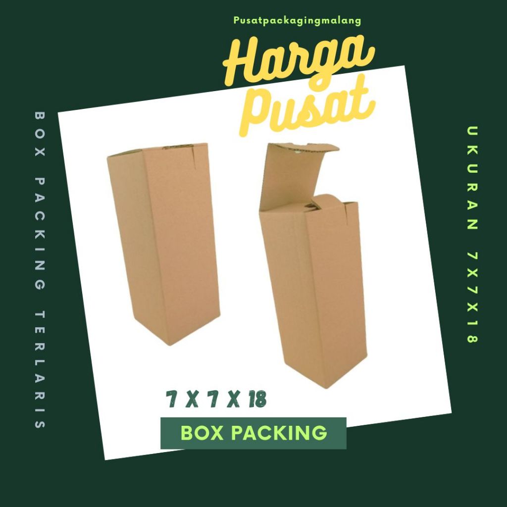 

Karton 7x7x18 Kardus A0 Packing Dus Kotak Kemasan Box Aksesoris Souvenir Sparepart Obat Madu