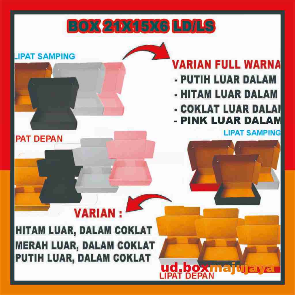 

Box 21x15x6 Cm / Box Lipat Depan dan Box Lipat Samping / Box Hampers