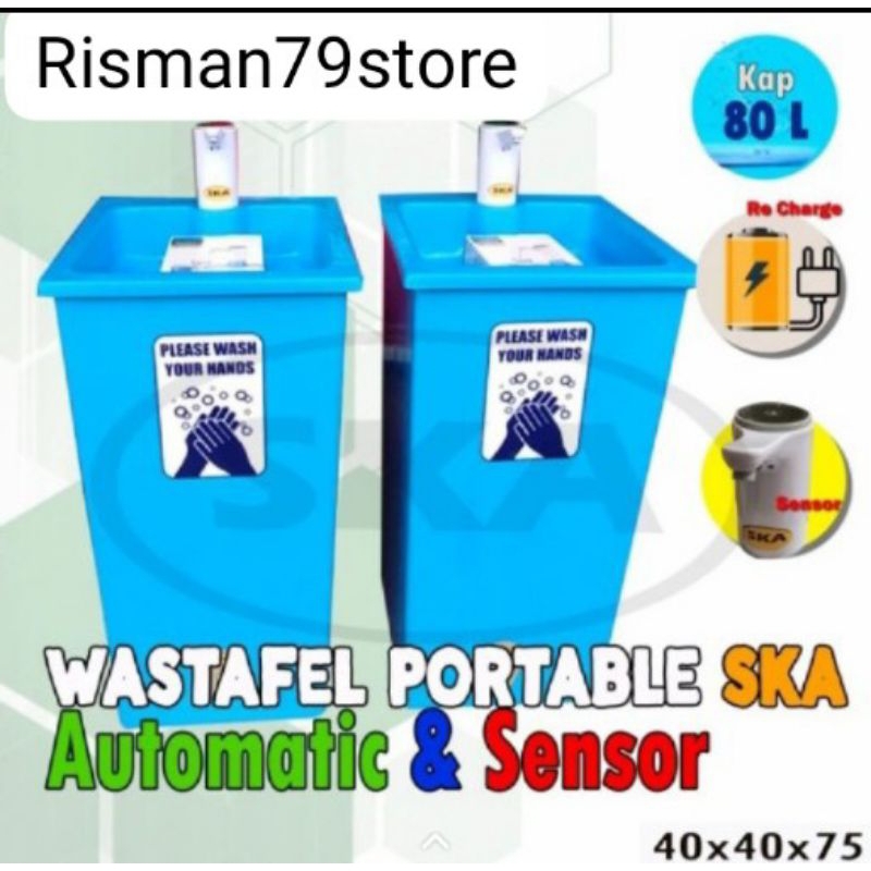wastafel portable kran sensor / wastafel 80 liter / wastafel  klinik