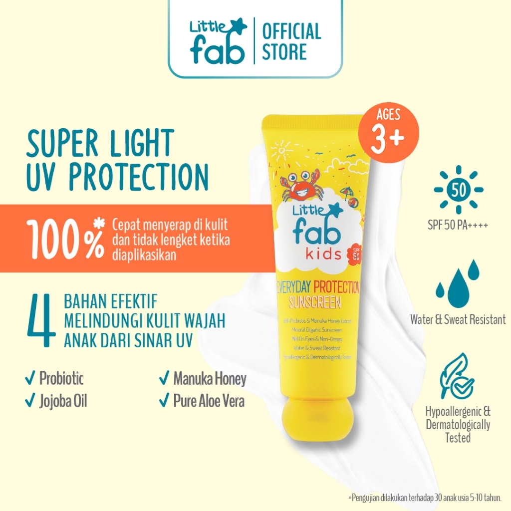 Little Fab Kids Everyday Protection Suncreen - Suncreen Anak