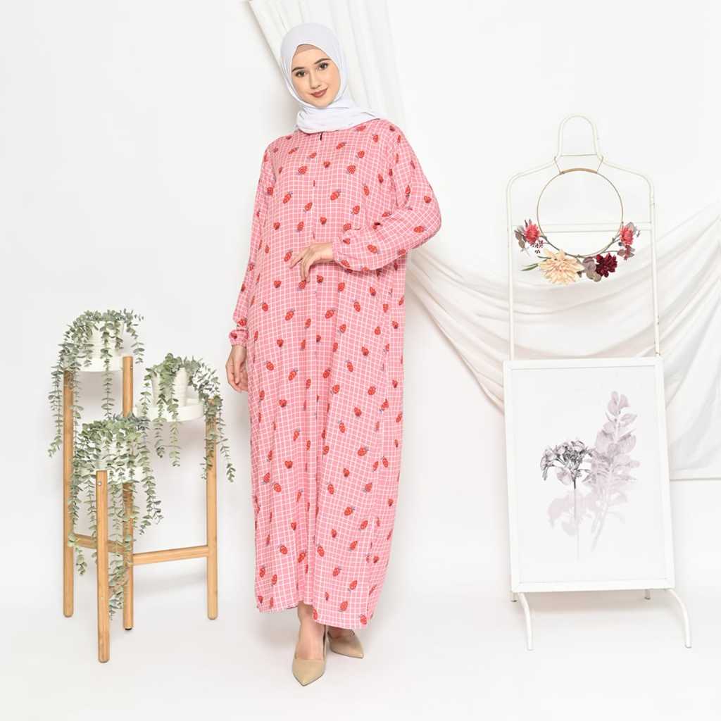 DASTER GAMIS HABEL LENGAN PANJANG IBU MENYUSUI BUSUI, bahan rayon premium semata kaki