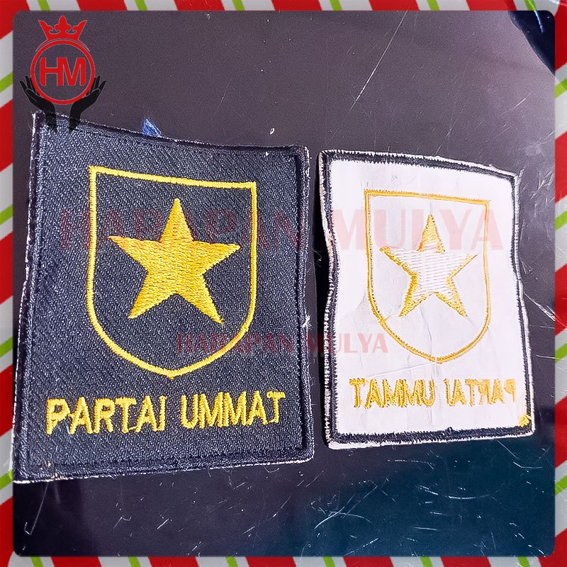 Emblem Patch Bordir Logo Baru Partai Ummat - Bordir Partai Umat  - Harapan Mulya