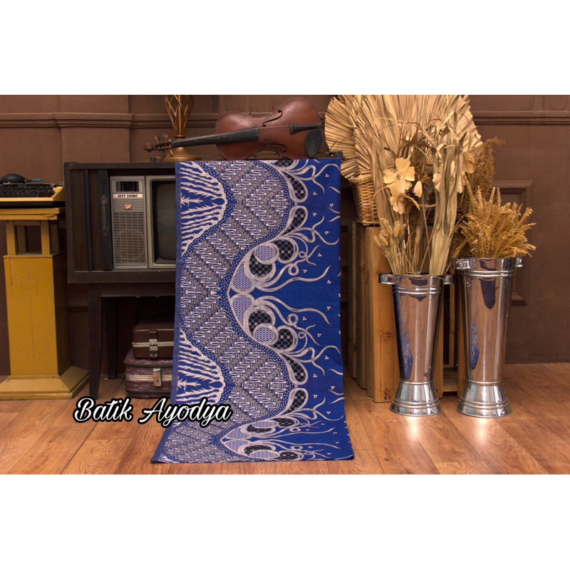 Kain Batik Solo OYOT BIRU Bahan Rok / Bahan Rok Lilit / Bahan Rok Span / Bahan Tunik / Bahan Blouse 