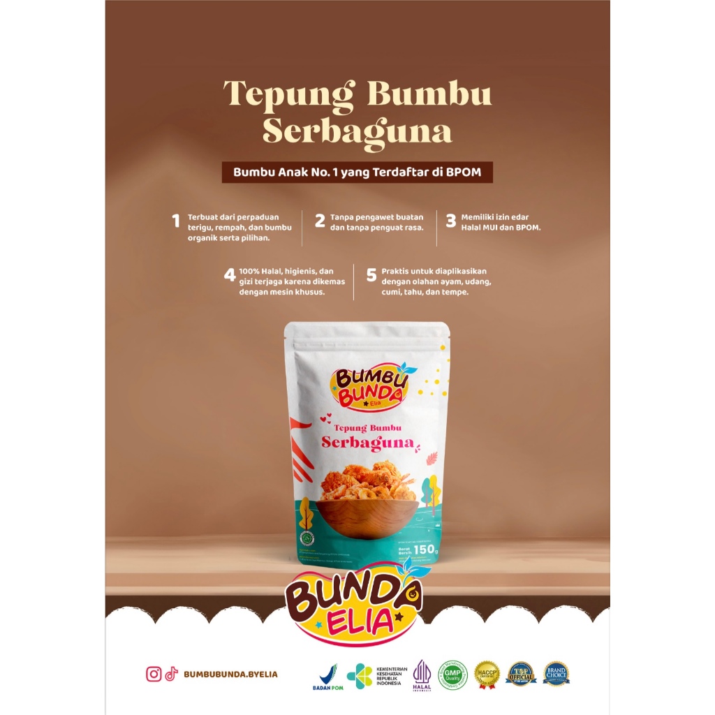 

BUMBU BUNDA ELIA - Tepung Bumbu Serbaguna Non MSG / Tepung Bumbu Bayi / Mpasi