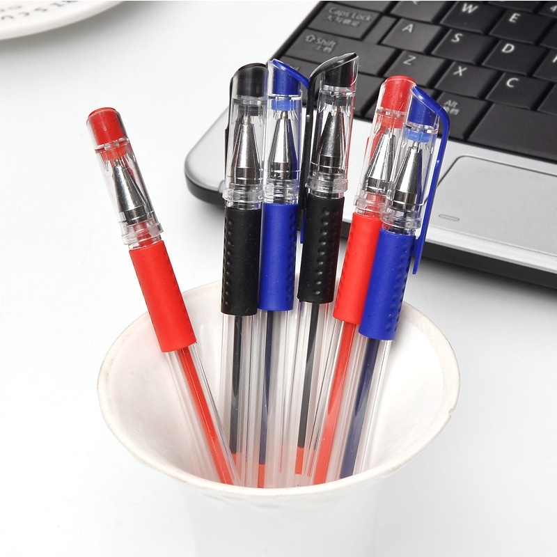 

Pulpen Pena Gel 0.55mm Standard tinta cair Alat Tulis Sekolah Kantor Pen Warna Hitam / Biru / Merah Pena Ujung Lancip ATK OR