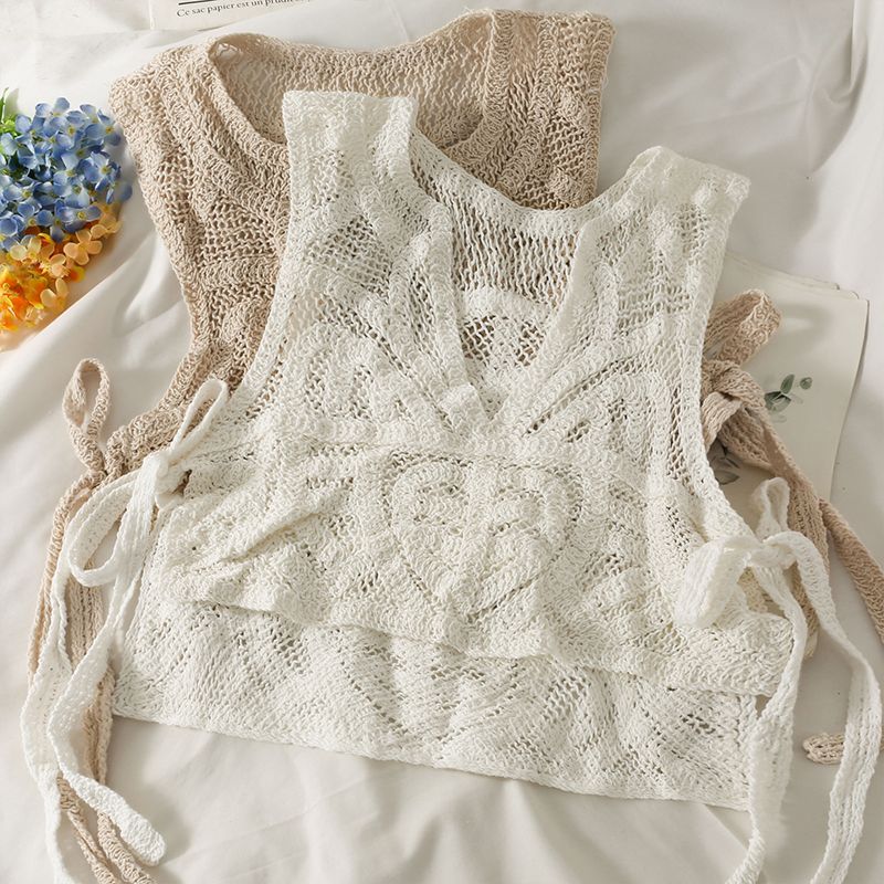 Vest Rajut V-Neck Rompi Wanita Korea