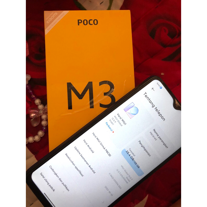 HP SECOND POCO M3, RAM 8/128, masih orian no minus