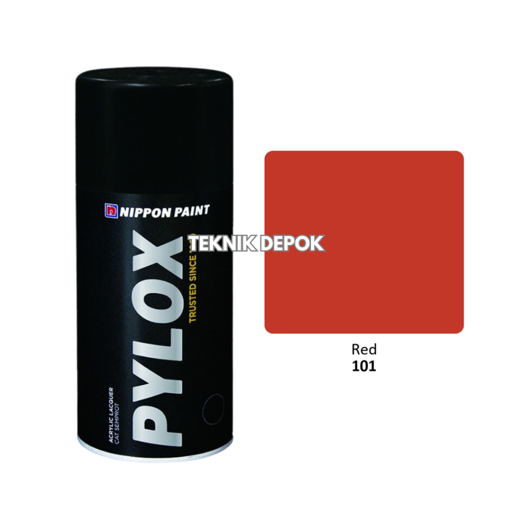 Pylox 101 Red Solid Colours Cat Semprot Spray Paint Pilok Pilox Pylok 300 CC Merah