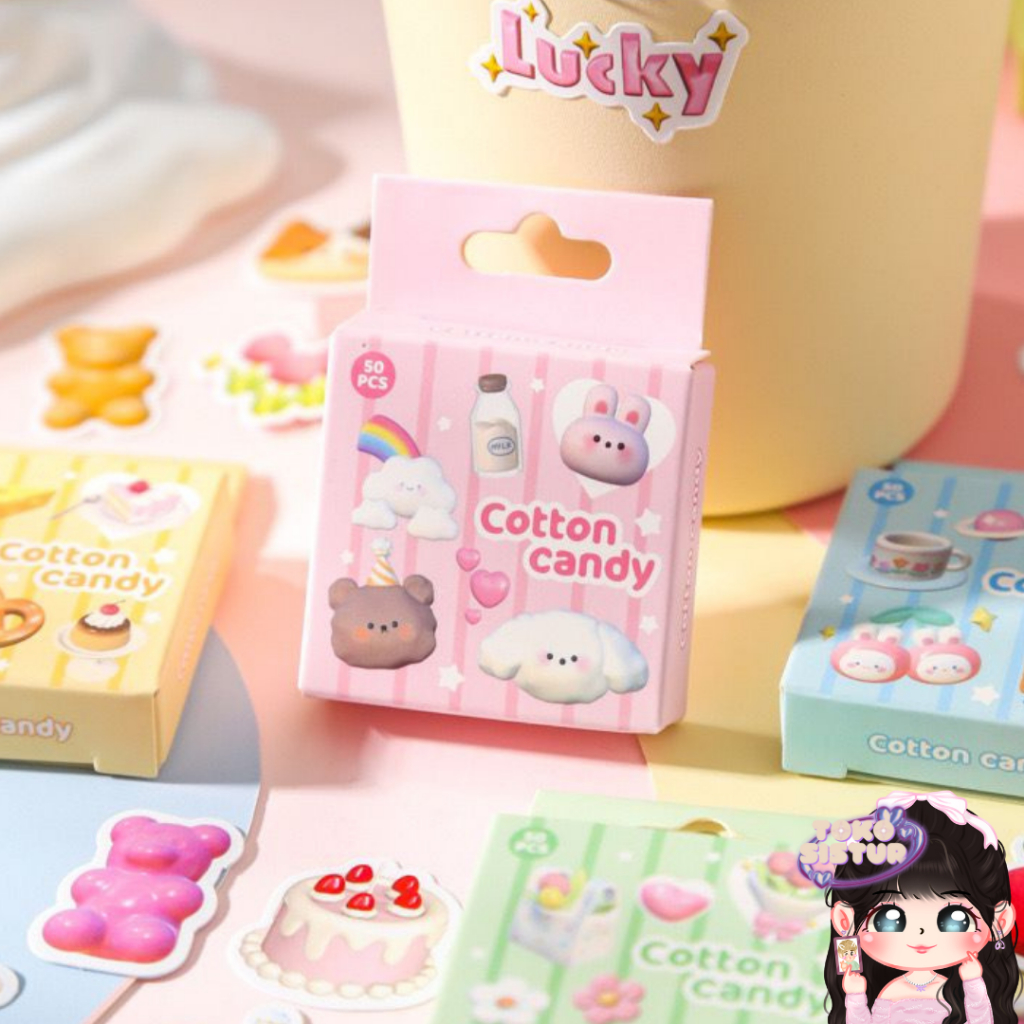 

[TS] STICKER BOX AESTHETIC Retro Sticker Deco Cute DIY Buku Jurnal Scrapbook MURAH