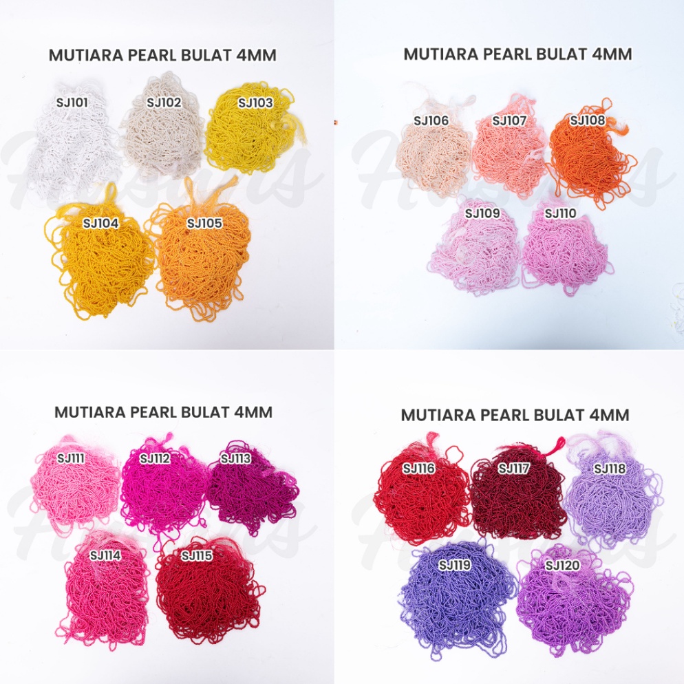 Mote Ringan  Manik Ringan  Mutiara Ringan Sintetis  Manik Mutiara Bulat 4mm  Mutiara Pearl Bulat 4mm