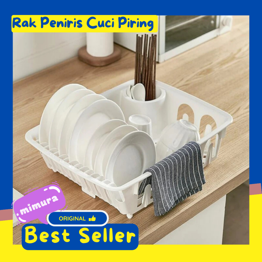 Rak Piring Plastik Rak Peniris Cuci Piring Dish Dryer IK