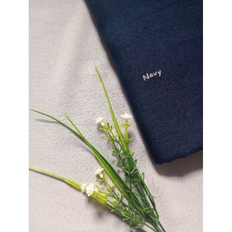 Jilbab Segi Empat Paris Jadul/Polos Navy