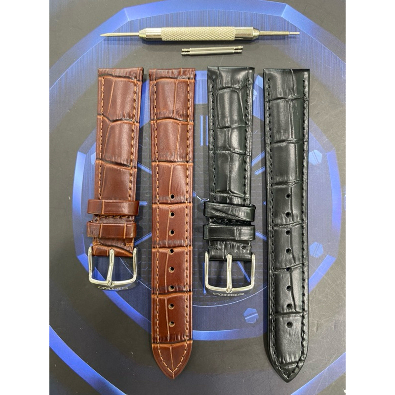 Strap/Tali jam tangan Kulit Seiko 18mm/20mm/22mm