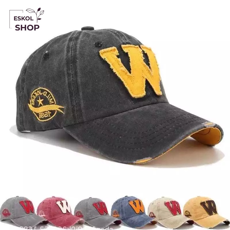 KODE R46F Topi Baseball Logo W  Baseball Hat W Logo  Topi Bisbol