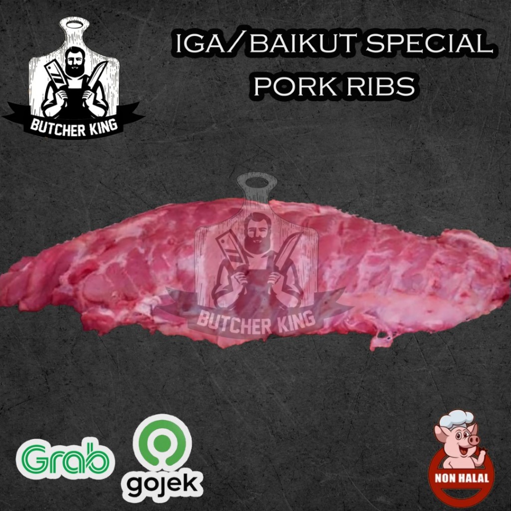 

IGA / BAIKUT BABI DAGING TEBAL POTONGAN KEMASAN 1 KG VACUUM PRODUK NON HALAL