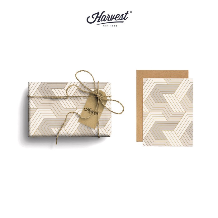 

PRODUK TREND Paket Kertas Kado Kartu Ucapan Harvest Wrap Kit Dream Grey