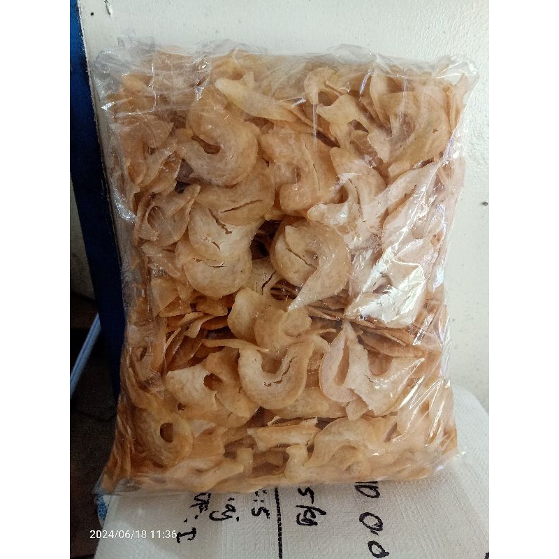 

Kerupuk Udang Ancuran/Belahan Mede Sidoarjo Super 5kg untuk koya soto/ goreng, mentah, gurih, renyah