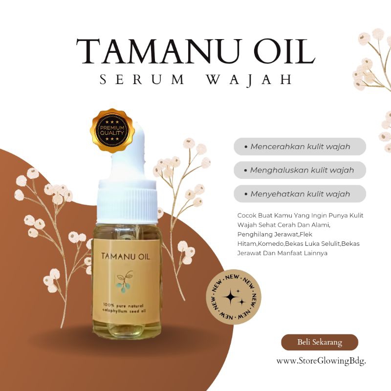 TAMANU OIL 10ML ORIGINAL 100% PENGHILANG JERAWAT DAN BEKAS JERAWAT PALING AMPUH