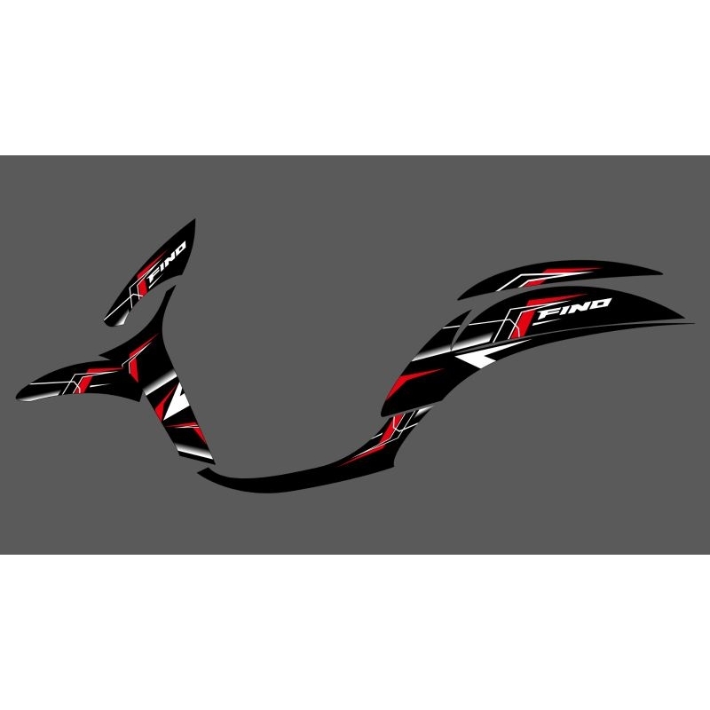 STRIPING STICKER HONDA FINO GRANDE TRANSPARAN SIMPLE LINE MOTIF