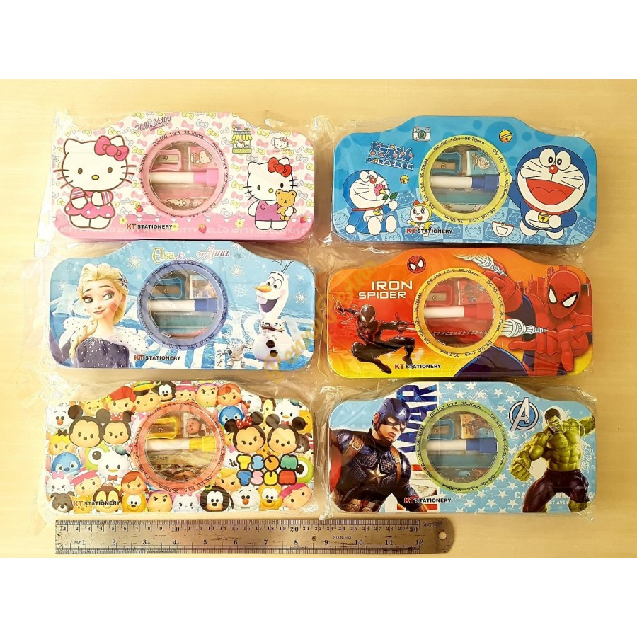 

Tempat Pensil Magnet + Study Set Cinnamoroll Sanrio / Kotak Pensil Kaleng
