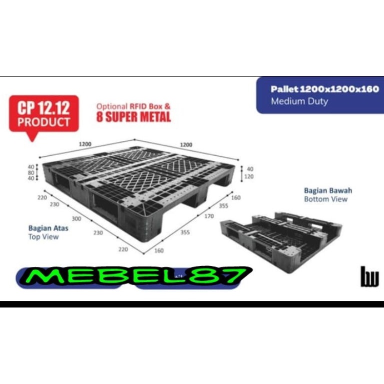 

KODE K85X PALET PLASTIK BARU 121215