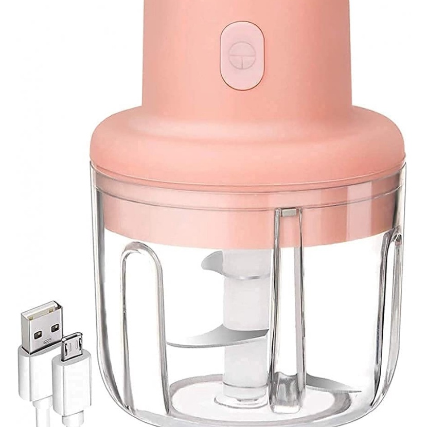 Wah USB Mini Chopper 25 ML Elektrik Tanpa Kabel Food Processor Blender Portable MultifungsiPENGHALUS