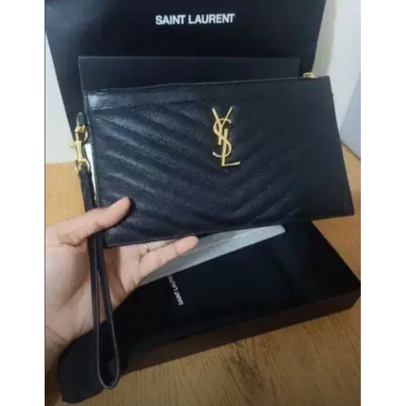 Tas YSL Tas Pouch SAINT LAURENT ORIGINAL 100%