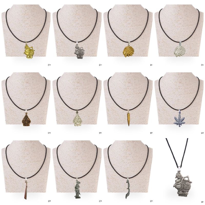 Kalung Tali Bandul Etnik Necklace Wayang Semar Mesem Unisex Adjustable Stainles Steel Anti Karat
