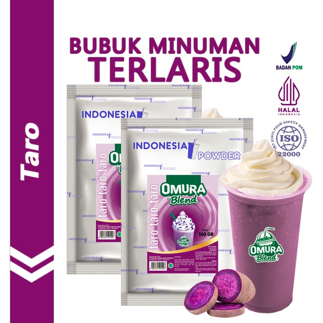 

[Bundle 2Bag x 500gr] Rasa Taro Bubuk Minuman Premium Merk Omura Blend (Mix Gula)