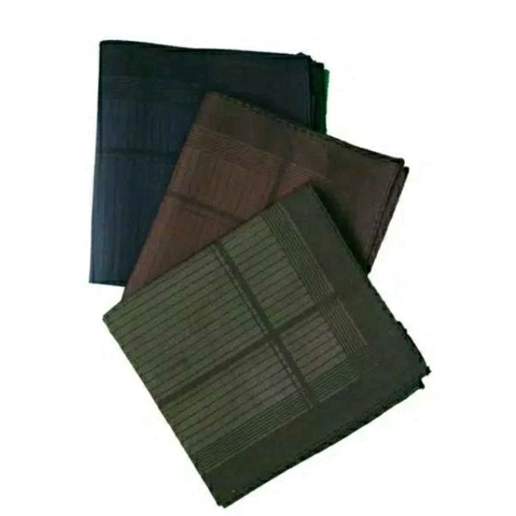 KODE K45A Per 3 pcs SAPUTANGAN PRIA BAHAN KATUN PREMIUM UKURAN 43 x 43 CM