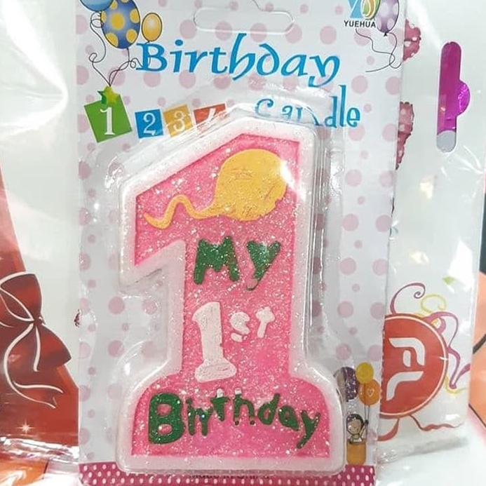 HEBOH Lilin Angka 1st Bday