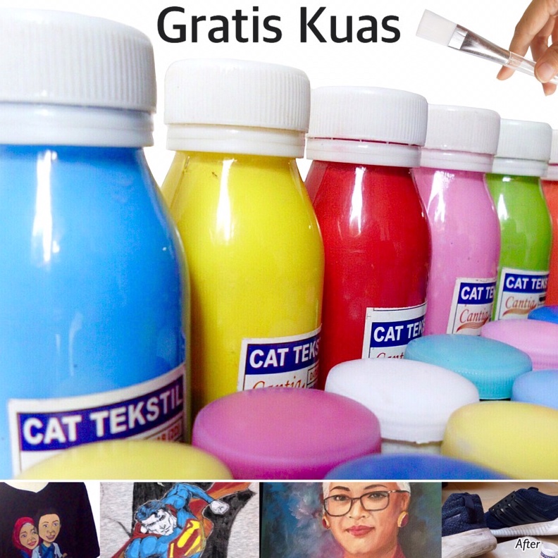 

KODE N42E Cat Kain Cat Sepatu Cat Kulit Cat Kanvas Premium Cat Tekstil Cantiq8ml Cat Jeans Cat Kaos Cat Tas Cat Suede Cat Topi Cat Sutra Textile paint Fabric colour Cat Repaint Waterbased Permanen Waterproof Awet Anti luntur by Ganzel