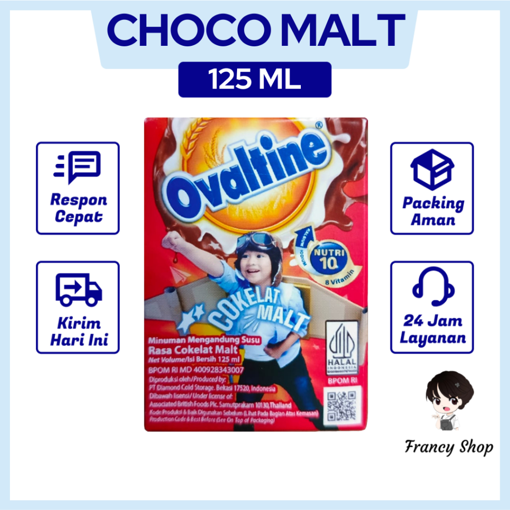 

Ovaltine UHT Choco Malt Milk 125ml