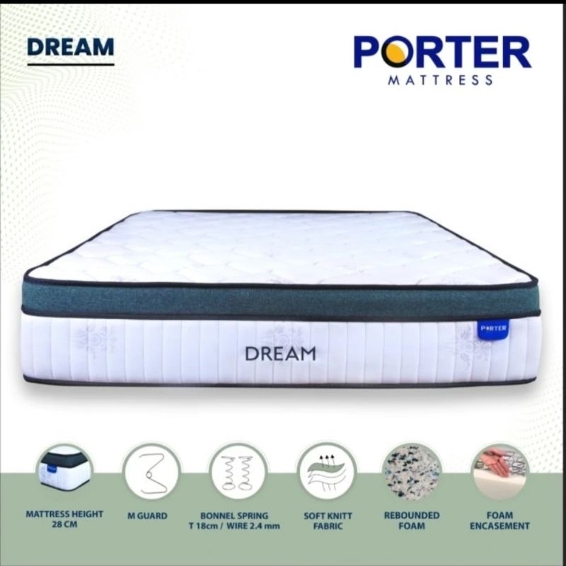 Kasur Springbed Plushtop Porter Dream Top Rebounded