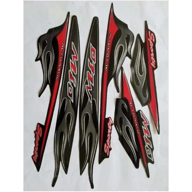 Striping Yamaha mio sporty hitam api