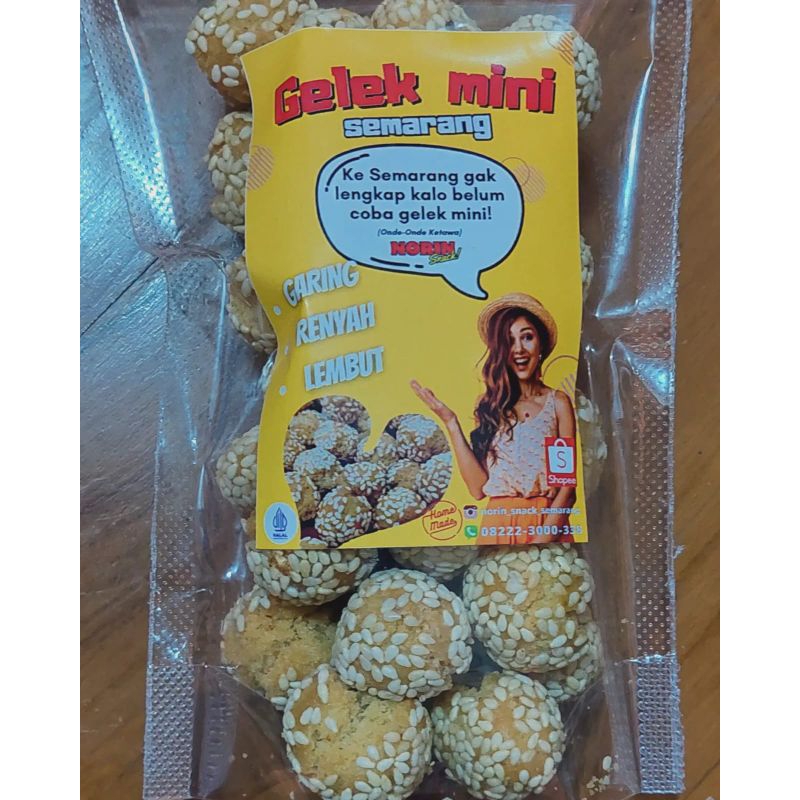 

Gelek Mini Semarang/Onde-Onde Ketawa/Norin Snack (Kemasan Pouch 250gr)