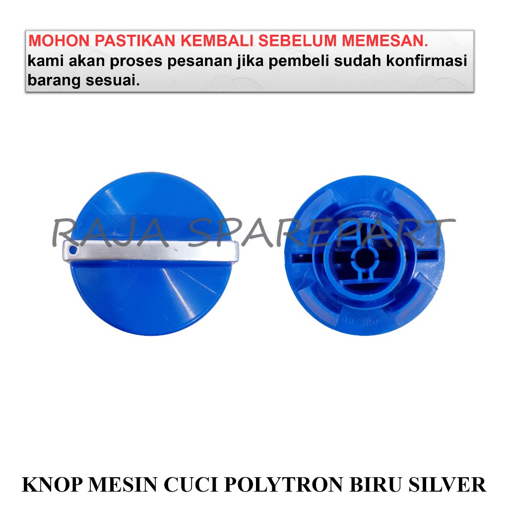 KMPBS KENOP PUTARAN MESIN CUCI / KNOB / KNOP MESIN CUCI POLYTRON BIRU SILVER