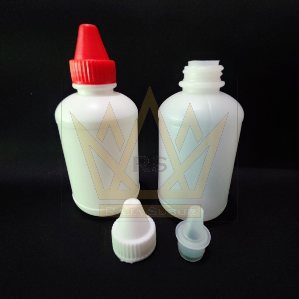 GRAB GOJEK ONLY CC botol tetes 100 ml BOLONG LANCIP plastik putih natural 100ml bening HPDE HD